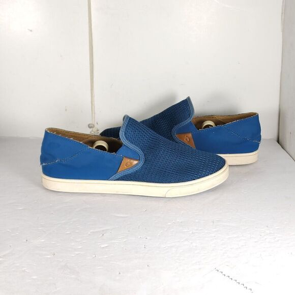 Olukai Women's Pehuea US9,5 Blue Flat Slip On Loafer Sneakers Shoes - Picture 9 of 16